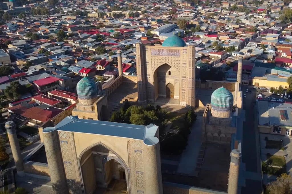 Samarkand Bibi khanum depuis un drone