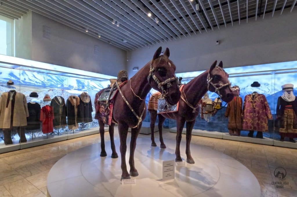 Horses in Bishkek Kyrgyz national history museum